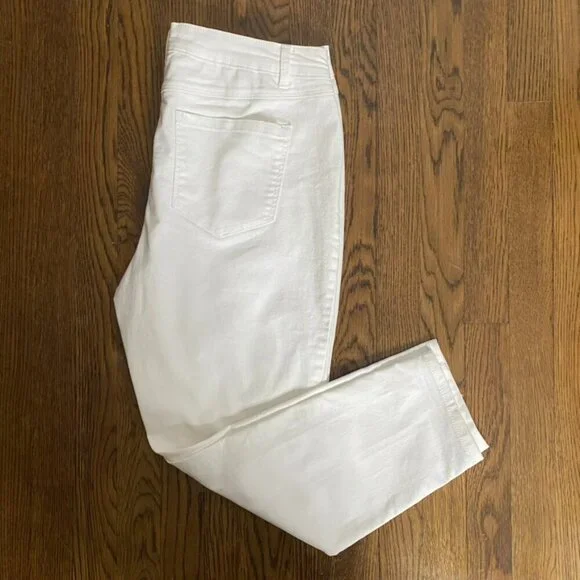 Spanx Cropped flare white pants size 2X women's wide elastic waist NWT - Picture 2 of 9